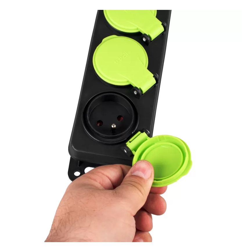 Verlängerungskabel mit Schalter, 3-fach, 10m, IP44