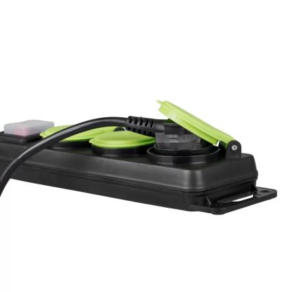 Verlängerungskabel mit Schalter, 3-fach, 10m, IP44