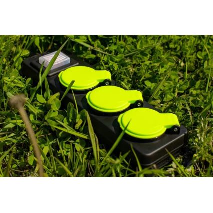 Verlängerungskabel mit Schalter, 3-fach, 3 m, IP44