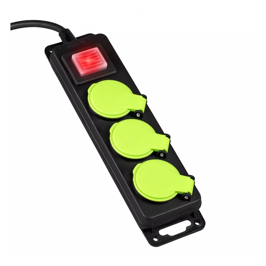 Verlängerungskabel mit Schalter, 3 Steckdosen, 20 m, IP44