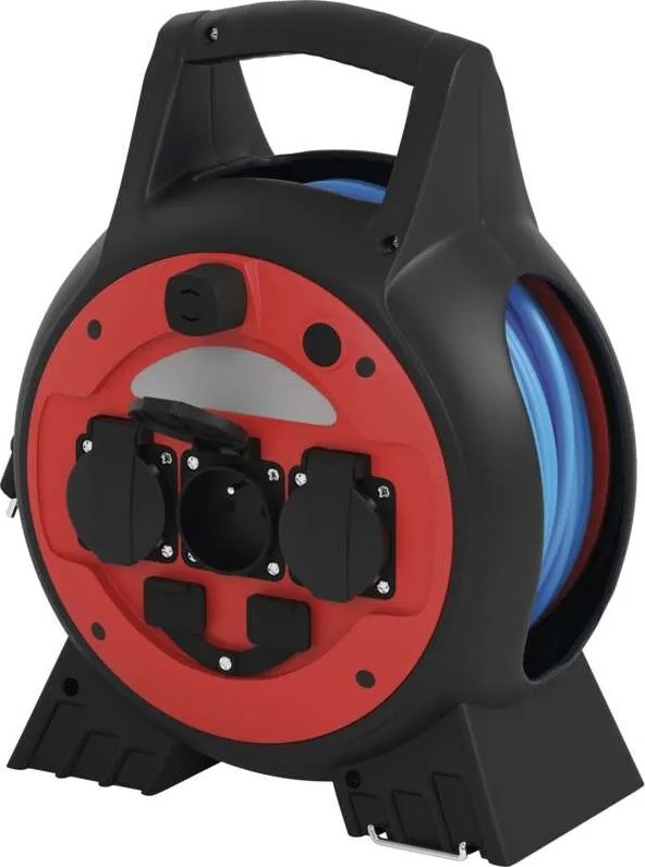 Verlängerungskabeltrommel 3Z 20m rot/schwarz IP44