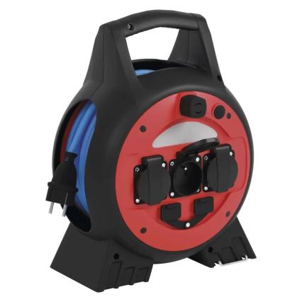 Verlängerungskabeltrommel 3Z 20m rot/schwarz IP44