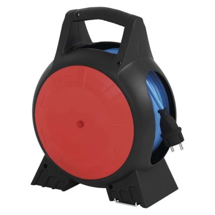 Verlängerungskabeltrommel 3Z 20m rot/schwarz IP44