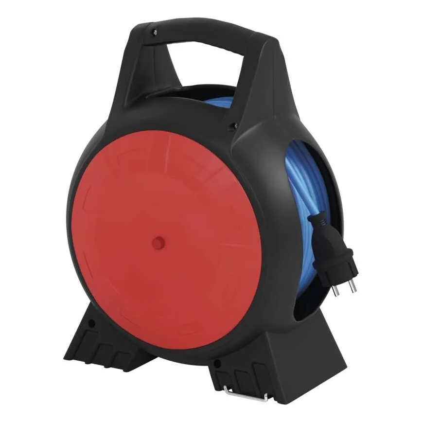 Verlängerungskabeltrommel 3Z 20m rot/schwarz IP44