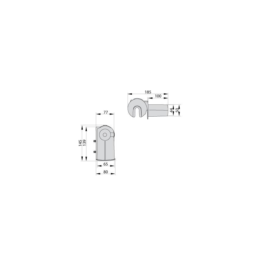 Verstellbare Halterung für Straßenlaterne IP44 Ø 53–60 mm, grau