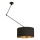Verstellbare LED-Hängeleuchte an Stange GORTA 1xE27/60W/230V schwarz/gold