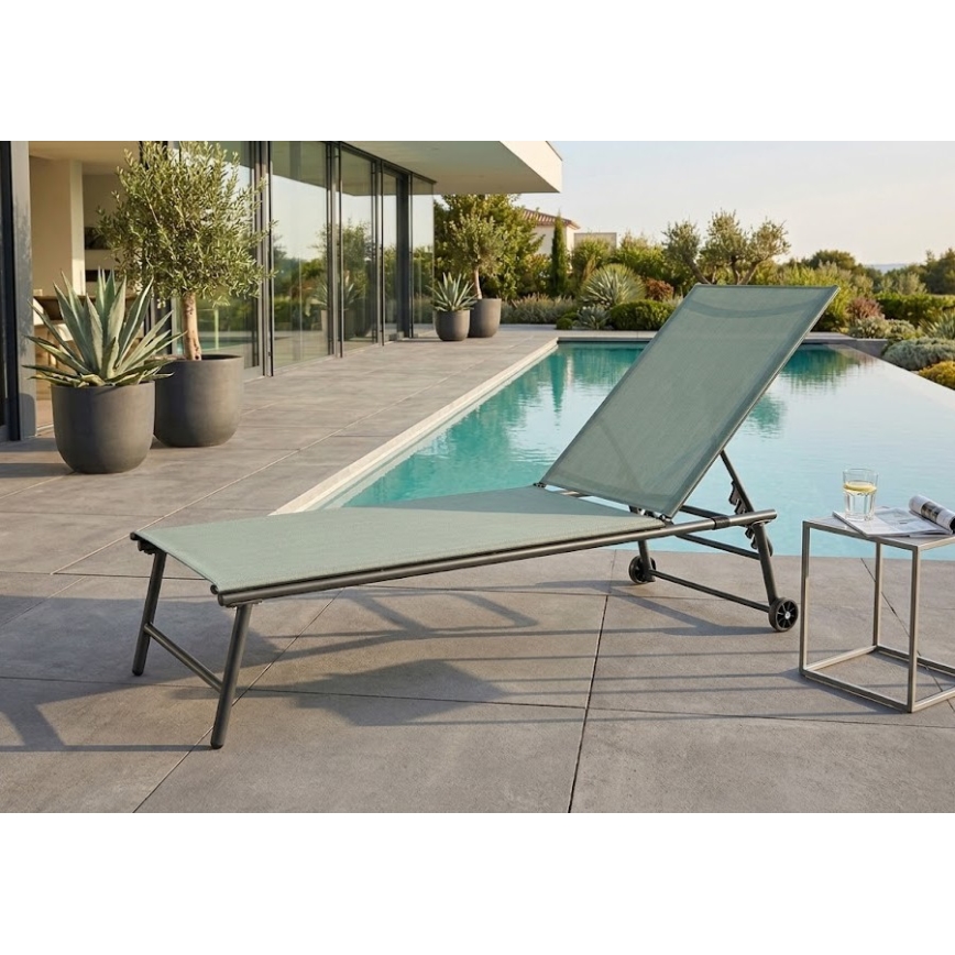 Verstellbare Liege TERA 57x185 cm grün