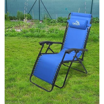 Verstellbarer Campingstuhl blau