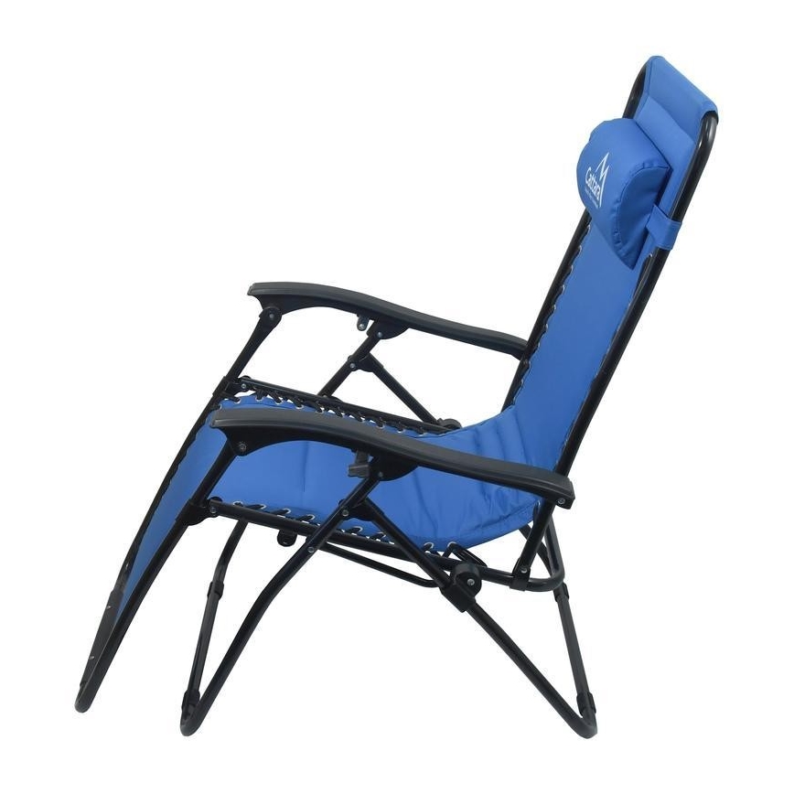 Verstellbarer Campingstuhl blau