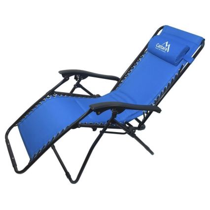 Verstellbarer Campingstuhl blau
