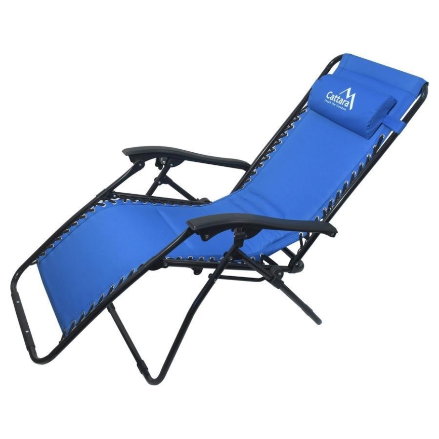 Verstellbarer Campingstuhl blau