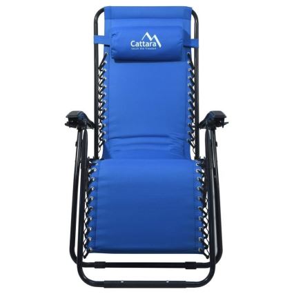 Verstellbarer Campingstuhl blau