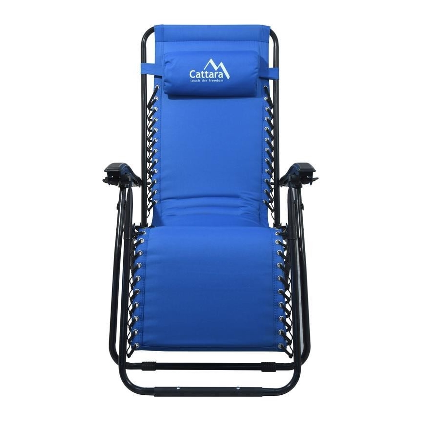 Verstellbarer Campingstuhl blau