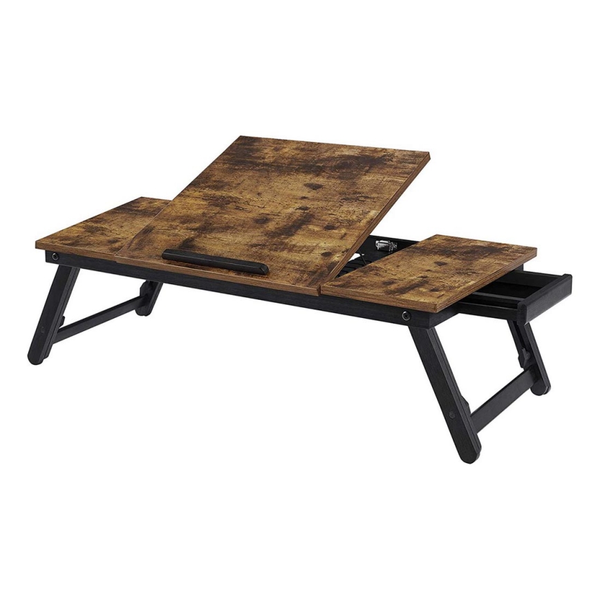 Verstellbarer Laptoptisch für das Bett LAT, Braun/Schwarz