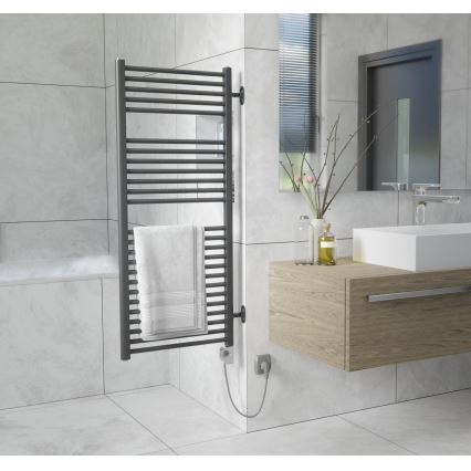 Vertaduro - Badheizkörper mit Thermostat MEG 600W 118x50 cm Anthrazit