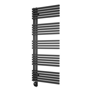 Vertaduro - Badheizkörper mit Thermostat MICHELLE 600 W 129 x 50 cm Anthrazit