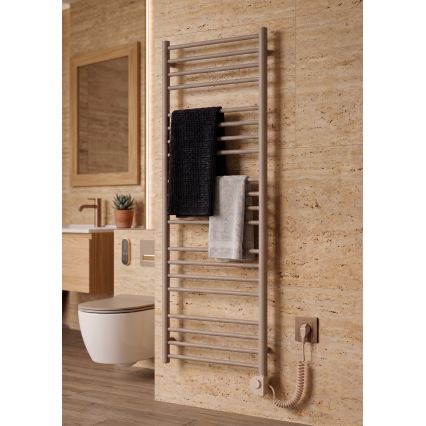 Vertaduro - Badheizkörper mit Thermostat SIMONE 600W 144x50 cm Taupe