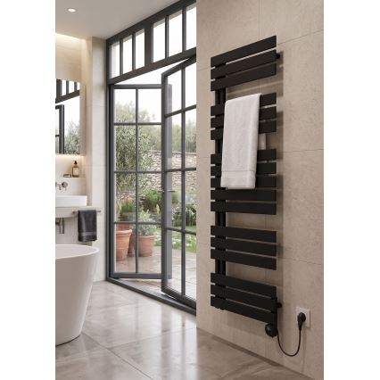 Vertaduro - Badheizkörper mit Thermostat ZIVA 800W 177x50 cm schwarz