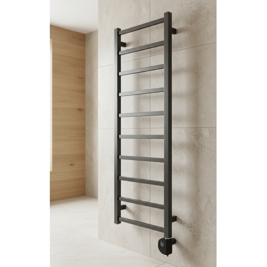 Vertaduro - Badheizkörper mit Thermostat ZOE 400W 114x40 cm, Anthrazit