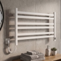 Vertaduro - Elektrischer Handtuchheizkörper mit Thermostat AVA 181W/230V 50x90 cm IP44 weiß links