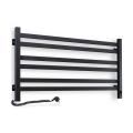 Vertaduro - Elektrischer Handtuchwärmer mit Thermostat AVA 181W/230V 50x90 cm IP44 schwarz links