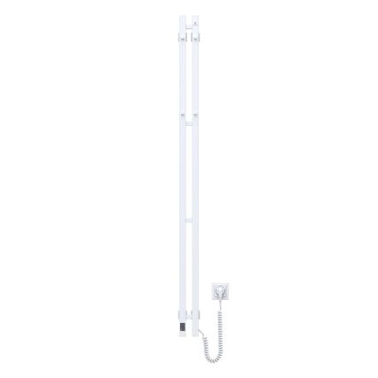 Vertaduro - Elektrischer Handtuchwärmer mit Thermostat VEO 106W/230V 150x9 cm IP44 weiß rechts