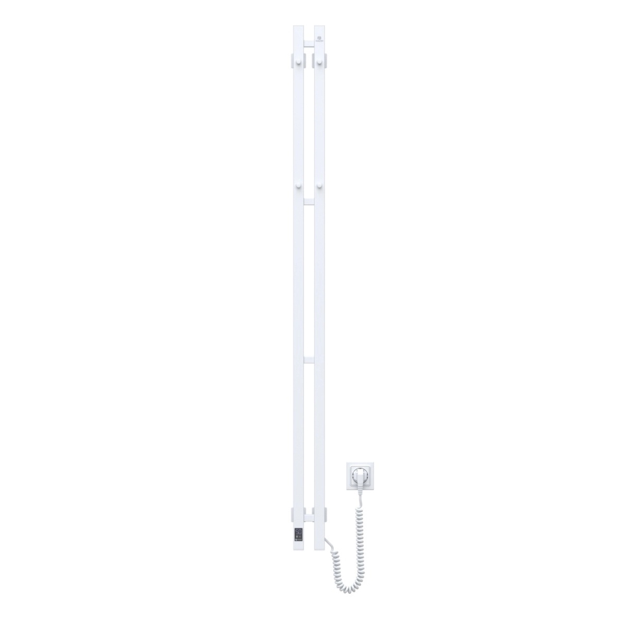 Vertaduro - Elektrischer Handtuchwärmer mit Thermostat VEO 106W/230V 150x9 cm IP44 weiß rechts
