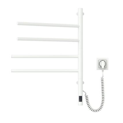 Vertaduro - Elektrischer schwenkbarer Handtuchwärmer mit Thermostat ARA 60W/230V 65x49 cm IP44 weiß