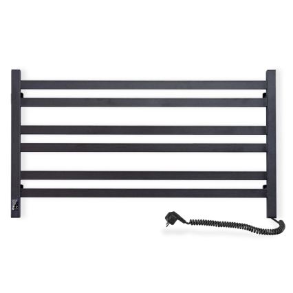 Vertaduro - Elektrischer Handtuchwärmer mit Thermostat AVA 181W/230V 50x90 cm IP44 schwarz rechts