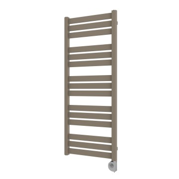 Vertaduro - LUCY Badheizkörper mit Thermostat, 600 W, 125 × 50 cm, Taupe