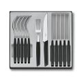 Victorinox - 12-teiliges Besteckset SWISS MODERN, schwarz