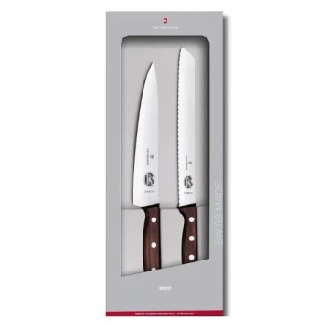 Victorinox - 2-teiliges Küchenmesserset WOOD mit Griffen aus Ahorn