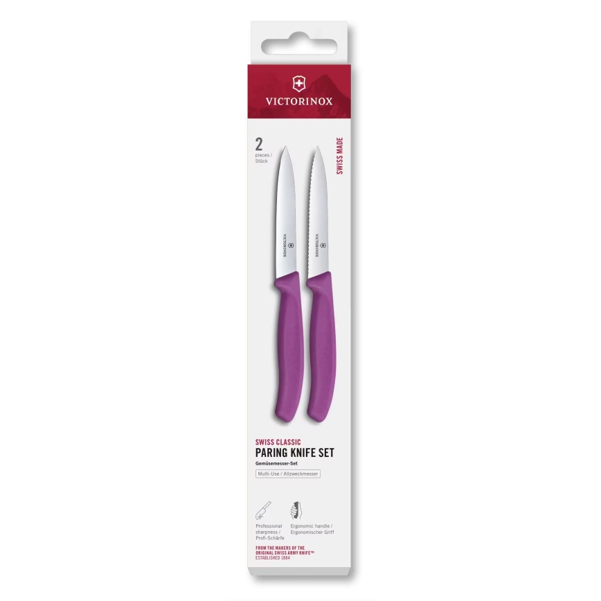 Victorinox - 2er-Set Gemüsemesser SWISS CLASSIC, 10 cm, lila