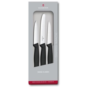 Victorinox - 3-teiliges Gemüsemesserset, schwarz