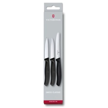 Victorinox - 3-teiliges Gemüsemesserset, schwarz