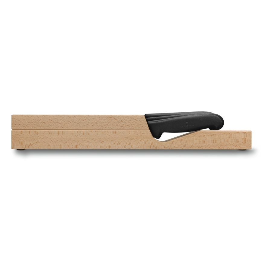Victorinox - 6-teiliges Küchenmesserset mit Organizer, Buche/Beige