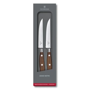 Victorinox - GRAND MAITRE Steakmesser-Set 12 cm, 2er-Set, Ahorn