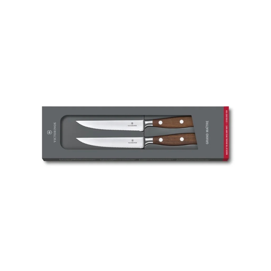 Victorinox - GRAND MAITRE Steakmesser-Set 12 cm, 2er-Set, Ahorn