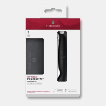 Victorinox - Klappmesser SWISS CLASSIC 11 cm schwarz + Schneidebrett