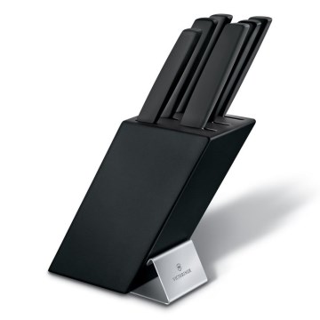 Victorinox - Küchenmesserset im Messerblock SWISS MODERN 7-tlg. Buche/schwarz