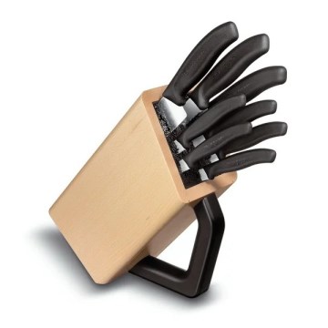Victorinox - Messer-Set im Messerblock SWISS CLASSIC 9-tlg. Buche/beige