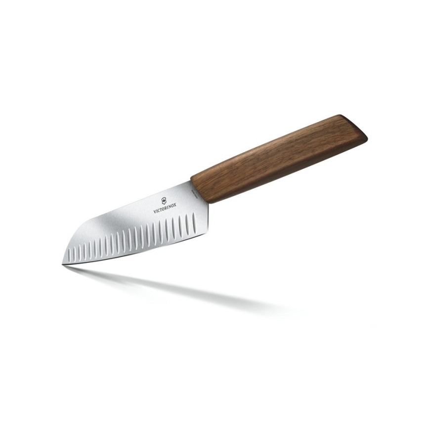 Victorinox - Santoku-Küchenmesser SWISS MODERN 17 cm Walnuss