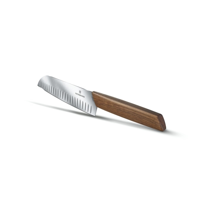 Victorinox - Santoku-Küchenmesser SWISS MODERN 17 cm Walnuss