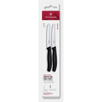 Victorinox - Set aus 2 Gemüsemessern SWISS CLASSIC, 11 cm, schwarz