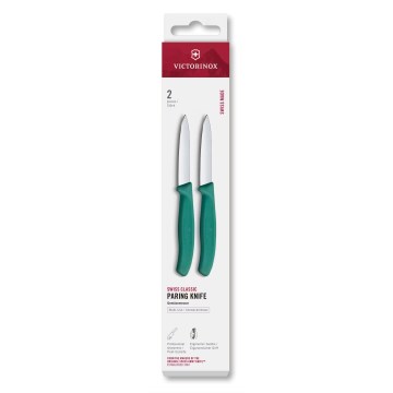 Victorinox - Set mit 2 Gemüsemessern SWISS CLASSIC 8 cm, türkis