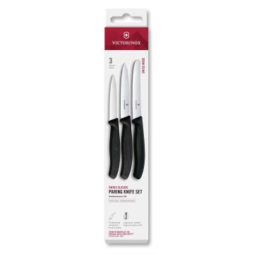 Victorinox - SWISS CLASSIC Gemüsemesser-Set, 3-teilig, schwarz