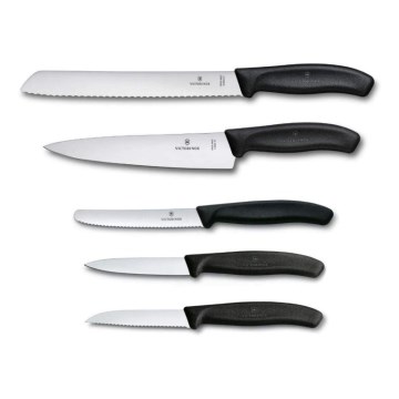 Victorinox - SWISS CLASSIC Küchenmesser-Set, 5-teilig, schwarz
