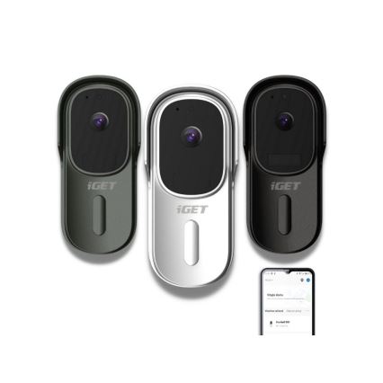 Video-Türklingel mit Bewegungsmelder, Full HD 1080p, 5200 mAh Akku, IP65, Wi-Fi (Tuya), weiß