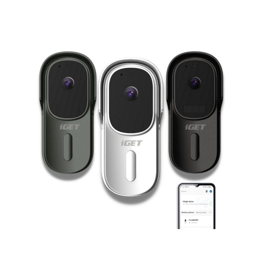 Video-Türklingel mit Bewegungsmelder, Full HD 1080p, 5200 mAh Akku, IP65, Wi-Fi (Tuya), weiß