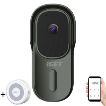 Video-Türklingel mit Bewegungsmelder Full HD 1080p IP65 Wi-Fi anthrazit + Lautsprecher